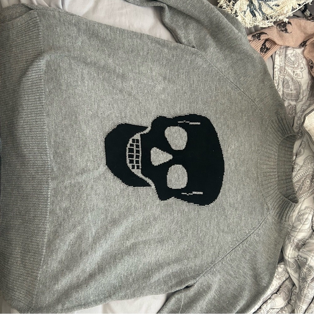 Gray Skull Sweater for women